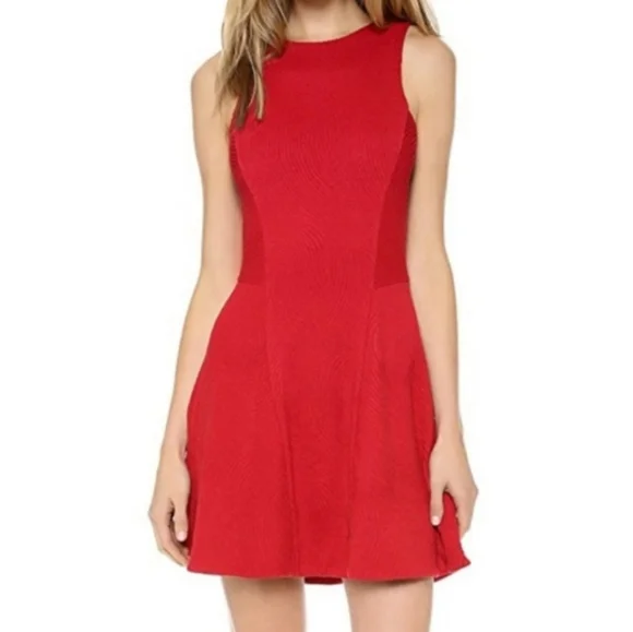 Rag & Bone Red Sleeveless Fit & Flare Dress | Size L - Picture 10 of 11